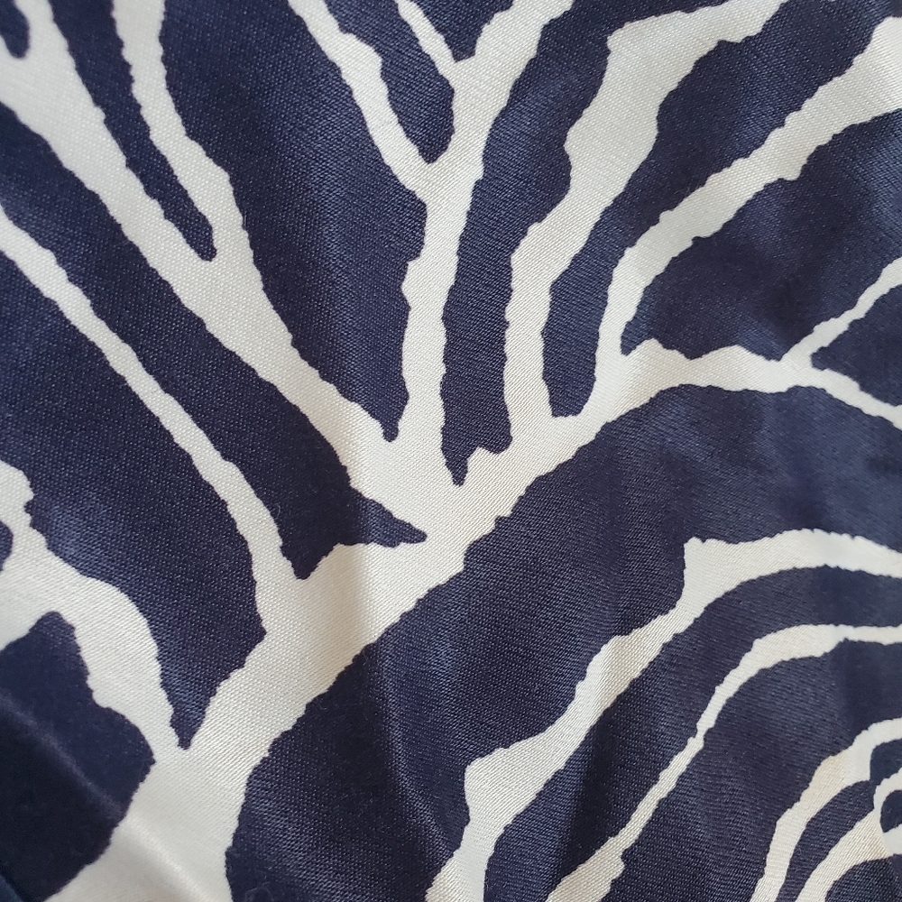 Anthropolgie Navy Blue White Zebra Pattern Plus Size Womens Dress - Picture 13 of 16